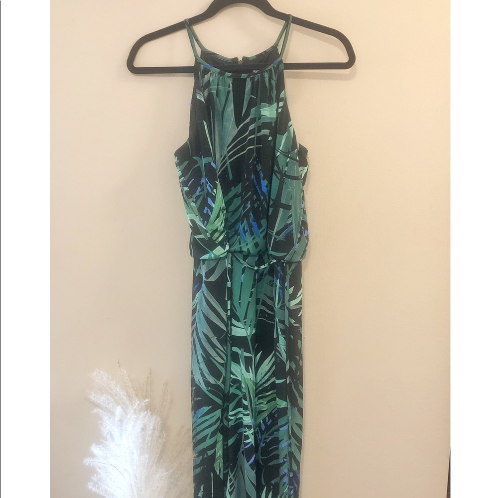 Tropical Print Culotte Jumpsuit